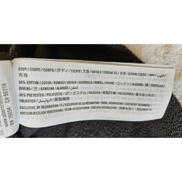 Hollister Cropped Sweatshirt Womens MEDIUM Pullover Long Sleeve Wild & Free - Picture 5 of 9